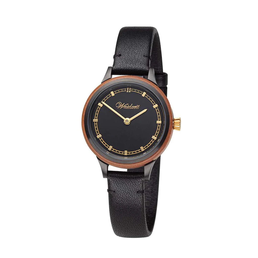 Dámske drevené hodinky Cherry Black Petite