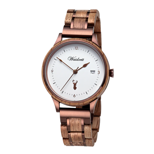 Dámske drevené hodinky Waidzeit Vintage – elegantné hodinky z recyklovaných dubových sudov s nádychom minulosti