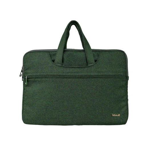 Taška na notebook Waidzeit Gabriel v machovo zelenej farbe z prírodných materiálov – štýlový a funkčný doplnok pre každý deň