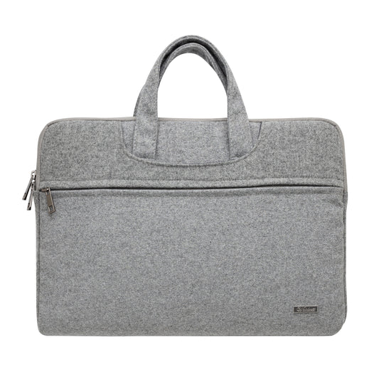 Taška na notebook Waidzeit Gottlieb v kamennosivej farbe z prírodných materiálov – elegantný a praktický doplnok na každý deň