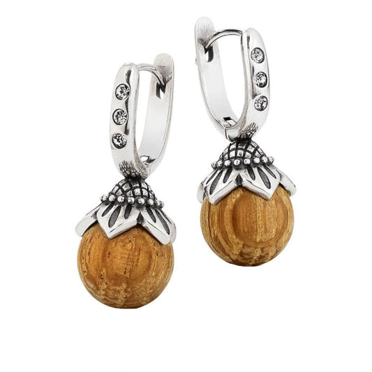 Barrique strieborné náušnice