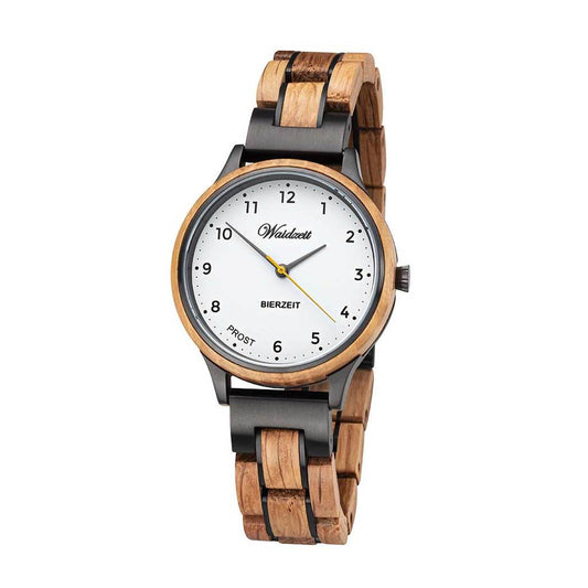 dámske drevené hodinky z pivného súdu