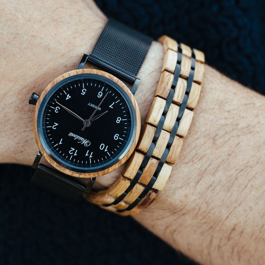 Drevený náramok Whisky