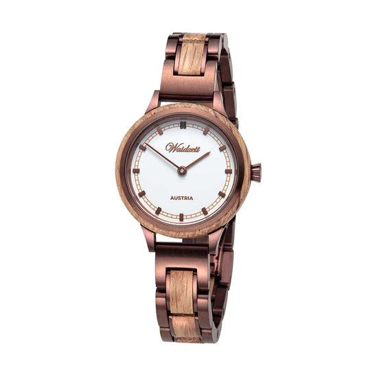 Dámske drevené hodinky Petite Bronze