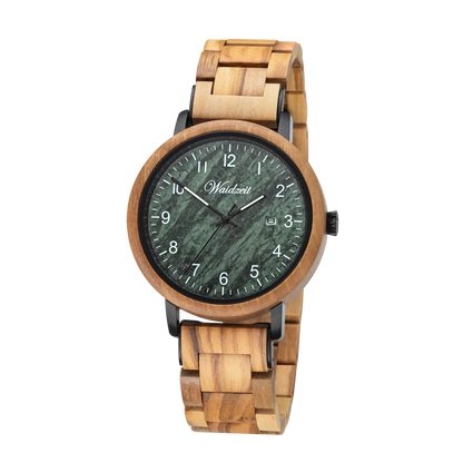 Pánske drevené hodinky Waidzeit Matthias s elegantným dizajnom a precíznym spracovaním z kvalitného dreva