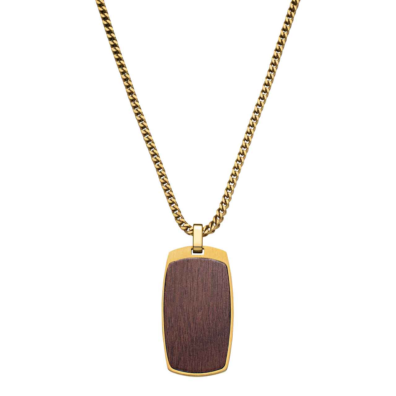 Pánsky náhrdelník Waidzeit Sebastian – elegantná kombinácia zlatej ocele a orechového dreva