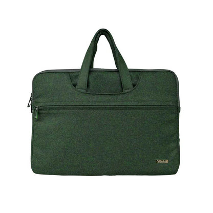 Taška na notebook Waidzeit Gabriel v machovo zelenej farbe z prírodných materiálov – štýlový a funkčný doplnok pre každý deň