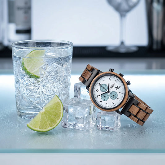 Pánske drevené hodinky Gin Ice
