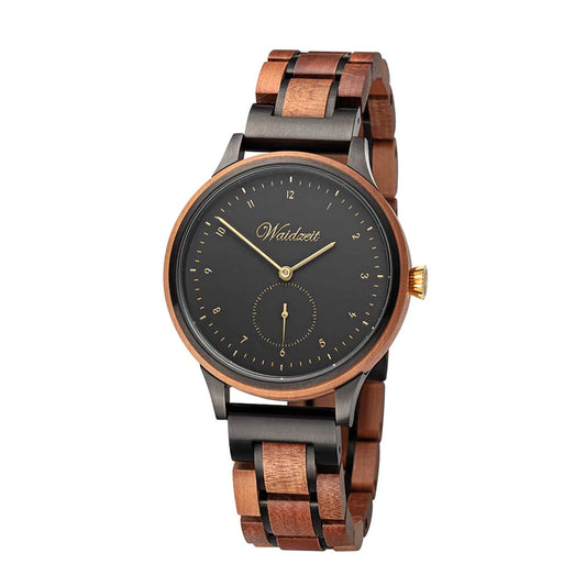 Damske drevene hodinky Cherry Black - dreveny remienok