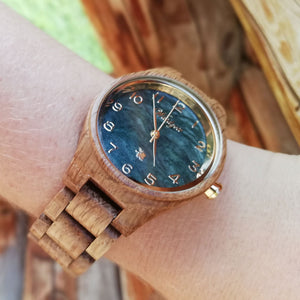 drevené hodinky dámske