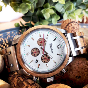 drevené hodinky pánske