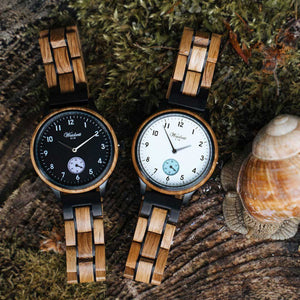 náramkové drevené hodinky