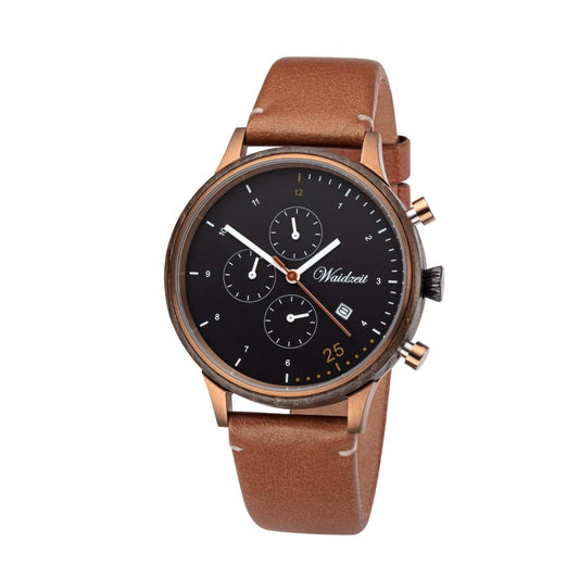 Drevené hodinky Barista Espresso Leather