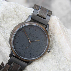 drevené hodinky Mystik Black