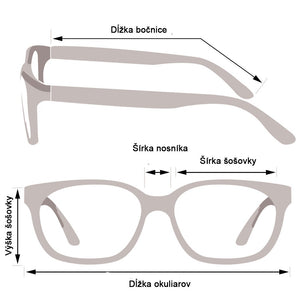 rozmery okuliarov